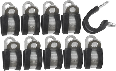 AB Tools Brake Pipe Clips Rubber Lined P Clips 1/2