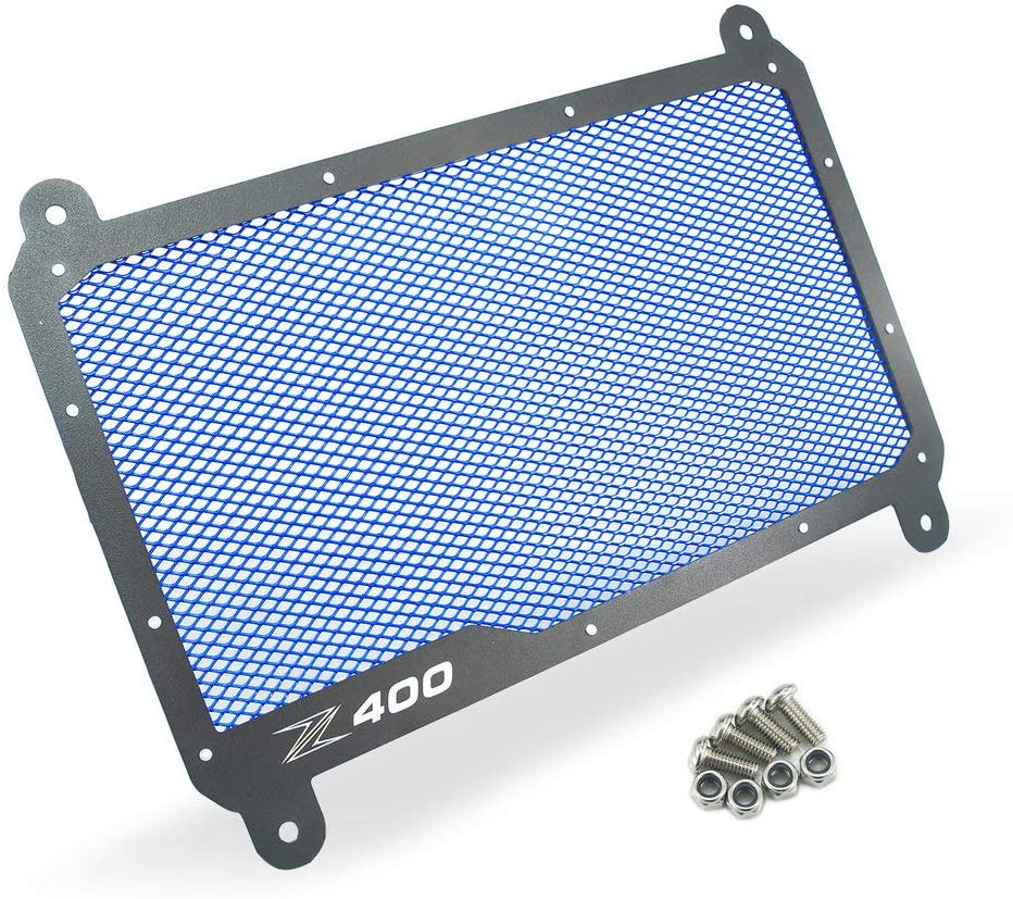 QIDIAN Motorcycle Aluminum Radiator Guard Grill Cover Protector fit for Kawasaki Z400 Radiator Shrouds (red)