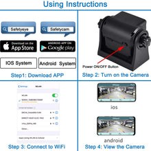 Oyviny WiFi Magnetic Wireless Backup Camera Rechargeble Trailer Hicth Rear View Camera for Hooking up Gooseneck Horse/Boat/Travel Trailer and Fifth Wheel, Support iOS and Android System, Night Vision
