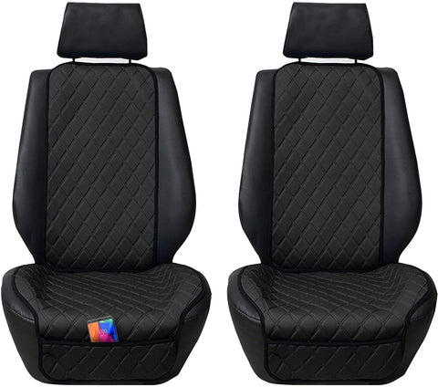 FH Group NeoSupreme Seat Protectors (Gray) Front Set - Universal Fit for Cars, Trucks & SUVs