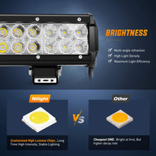 Nilight 20Inch 126W Flood Combo Road Light Bar 2PCS 18w 4Inch Spot LED Pods with Wiring Harness Kit, 2 Years Warranty