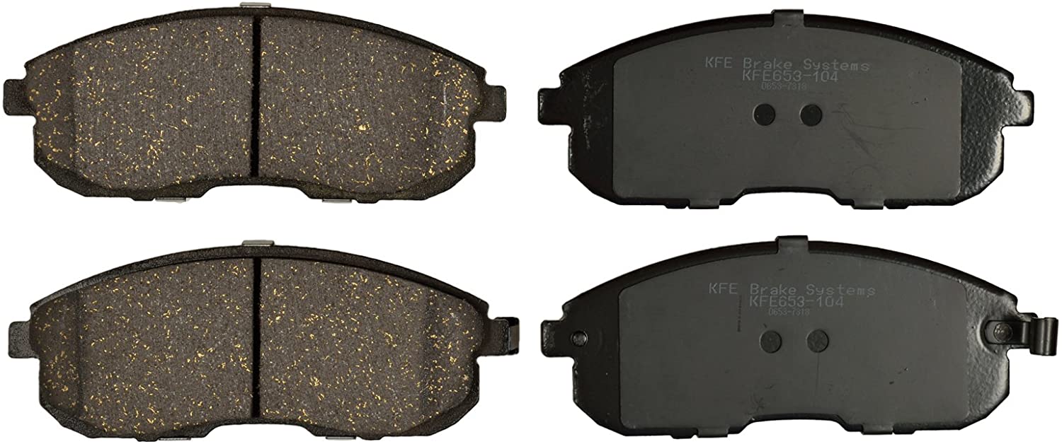 KFE KFE653-104 Ultra Quiet Advanced Premium Ceramic Brake Pad Front Set Compatible with: Nissan Altima, Maxima, Sentra; Infiniti G20, I30; Suzuki SX4