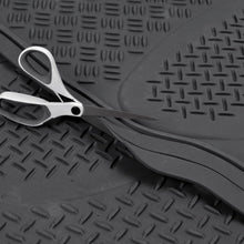 BDK MaxDuty Rubber Floor Mat for Car, SUV,Van & Truck - Super Heavy Duty Rubber , Trim to Fit & 3 Piece (Tan)