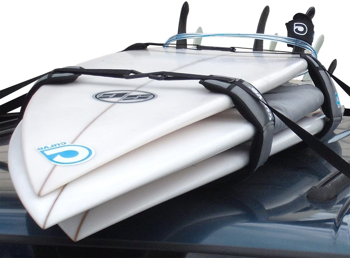 Curve Surfboard Soft Rack Lockdown Premium Surfboard Car Racks (Set of 2)