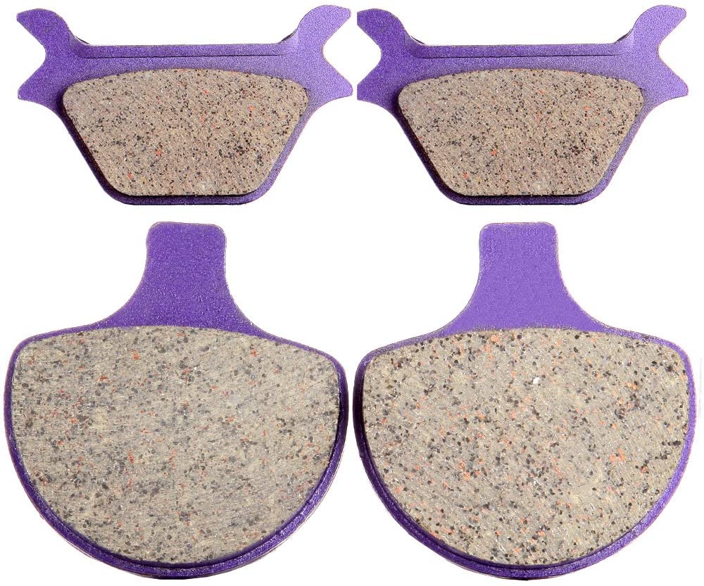 ECCPP FA94 Brake Pads Front and Rear Carbon Fiber Replacement Brake Pads Kits Fit for 1988-1999 Harley-Davidson