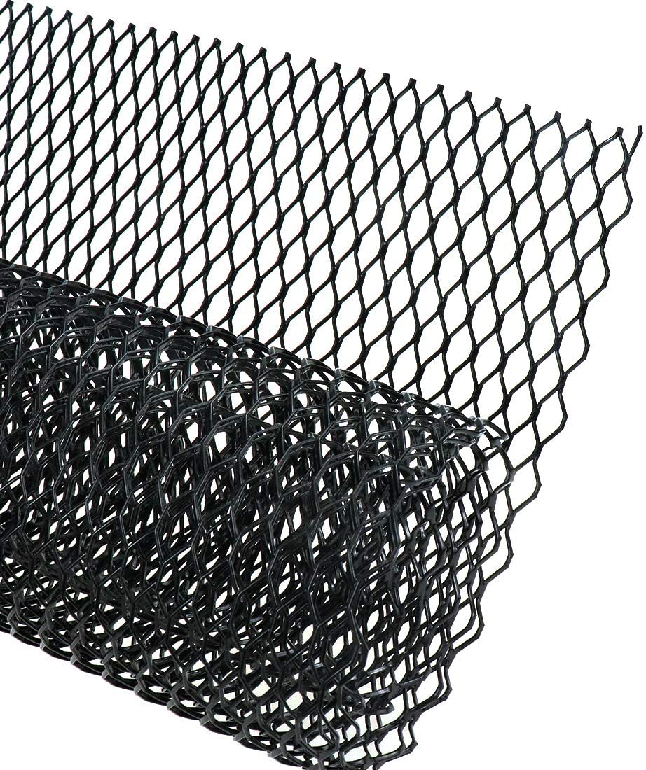 AUTOT 40 x 13 inch Car Grill Mesh Sheet, Black Painted Aluminum Alloy Grille Mesh Roll, 11 x 25 mm Hexagon-Shape Grids