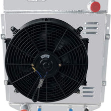 CoolingCare 3 Row Aluminum Radiator+ Shroud w/Fan(14 Inch) for Ford Mustang 65-66/ Mercury Comet 1961-65