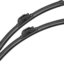 Windshield wiper blades, Winter Summer Front Window 24" + 20" Inch Bracketless U J hook Beam Wiper Blades NO. 19E01-4 by AutopartsMaster (set of 2)