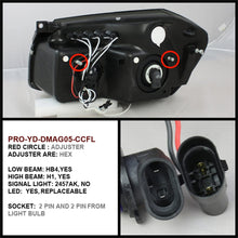 Spyder Auto PRO-YD-DMAG05-CCFL-BK Dodge Magnum Black CCFL LED Projector Headlight with Replaceable LEDs