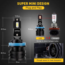 H11/H8/H9 LED Headlight Bulbs Conversion Kit leppein S Series Low Beam/Fog Light Adjustable Beam 12xCREE Chips 6500K 6000LM Cool White Halogen Replacement-1 Pair