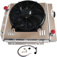 ALLOYWORKS 3 Row Aluminum Radiator+Shroud Fan+Relay For 1965 1966 Ford Mustang Conversion 5.0L V8 AT/MT PRO