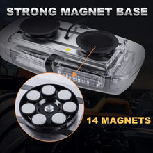 VKGAT 48 LED Roof Top Strobe Lights, Emergency Hazard Warning Safety Flashing LED Mini Bar Strobe Light for Truck Car Snow Plow Vehicles, Waterproof and Magnetic Mount (Amber)