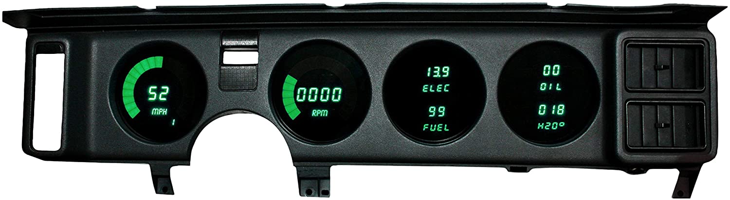Intellitronix Firebird Digital Replacement Gauge Panel Green W/ All Necessary Sending Units