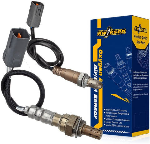 Kwiksen 2pcs Air Fuel Ratio AFR Oxygen O2 02 Sensor 1 2 Upstream&Downstream Replacement for Mazda RX-8 1.3L-R2 2004 2005 2006 2007 2008