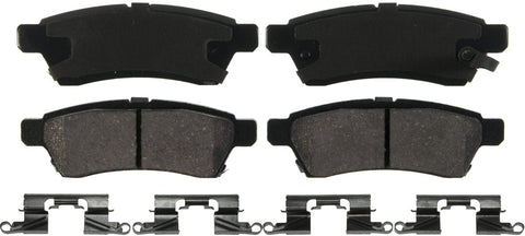 Wagner QuickStop ZD1100 Ceramic Disc Pad Set Includes Pad Installation Hardware, Rear
