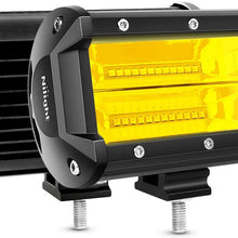 Nilight 18001F-B 2PCS 5Inch 72W Double Row Flood Bar 10800Lumens Driving Fog Led Off Road Lights for Trucks Jeep ATV UTV SUV Boat Marine,2 Years Warranty