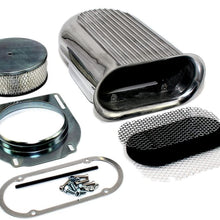 Assault Racing Products A8002 Polished Aluminum Hilborn Style Smooth Hood Air Scoop Kit - Single 4 BBL Carb