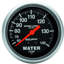 Auto Meter 3431-M Sport-Comp Mechanical Metric Water Temperature Gauge,2.625 in.