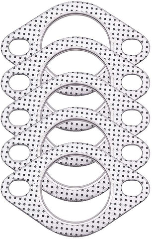 Universal Fitment High Temperature Exhaust Gasket 2-Bolt 2 inch 51mm Exhaust Flange 5 PCS