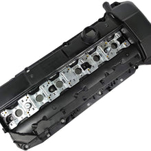 Engine Valve Cover Kit with Gasket & Spark Plug Seals & Bolts & Mount & Washers Compatible with BMW E39 E46 E53 Z3 323i 325i 328i 330i 525i 528i 530i X5 M52/M54 2.5L 2.8L 3.0L Part # 11121432928