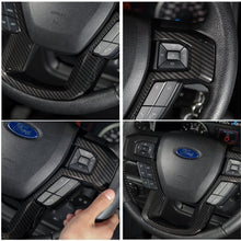 Voodonala Carbon Fiber Grain Steering Wheel Bezel Decorative Trim for 2015 2016 2017 Ford F150 F250 F350 Super Duty