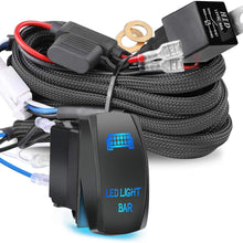 Nirider Wiring Harness 1 Lead, 12V 40A Rock Switch Relay Fuse Nylon Wiring Harness Kit for LED Light Bars Fog Lights Work Lights Driving Lights Offroad LED Pods Wire Kit for Truck UTV ATV Boat