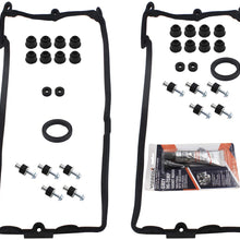 Engine Valve Cover Gaskets Kit Left & Right Replacement for BMW 545i 550i 645Ci 650i 745Li 745i 4.8L 2002 2003 2004 2005 2006 2007 2008 2009 2010# 11127513194 11127513195 by LAFORMO