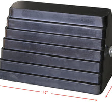 MaxxHaul 50011 Rubber Wheel Chock with Eyelet (6-1/2" x 3-3/4" x 4"), 2 Pack