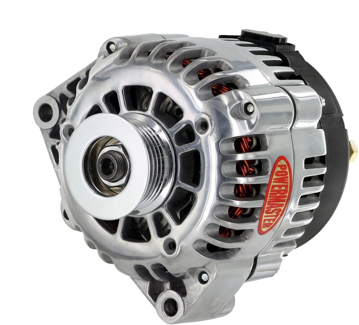 Powermaster 68247 Polish Alternator (AD230 165A 6 Groove Pulley OE Hookup PLFS)