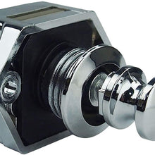 XinQuan Wang Rarelock ABS Diameter 20mm Mini Chrome Plated Push Catch Push Latch RV Caravan Motorhome Boat Yacht Push Knob Lock ZS01-CH aa