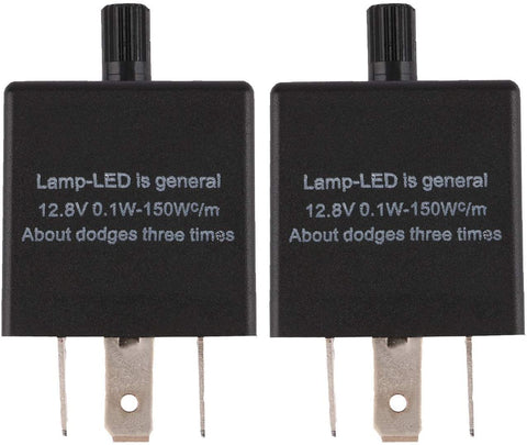 WINGONEER 2Pcs Led Flasher Relay 3 Pin CF13 JL-02 EP34 Car Turn Signal Flasher Relay Adjustable Flasher Relay