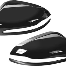 X AUTOHAUX Pair New Exterior Rear View Mirror Housing Door Wing Mirror Covering Cap for Mercedes Benz AMG 2015-2019