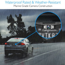 License Plate Rear View Camera - Built-in Distance Scale Lines Backup Parking/Reverse Assist Marine Grade Waterproof IP-67 Adjustable Slim Bar Cam Night Vision w/ 420 TVL Resolution - Pyle PLCM28MS