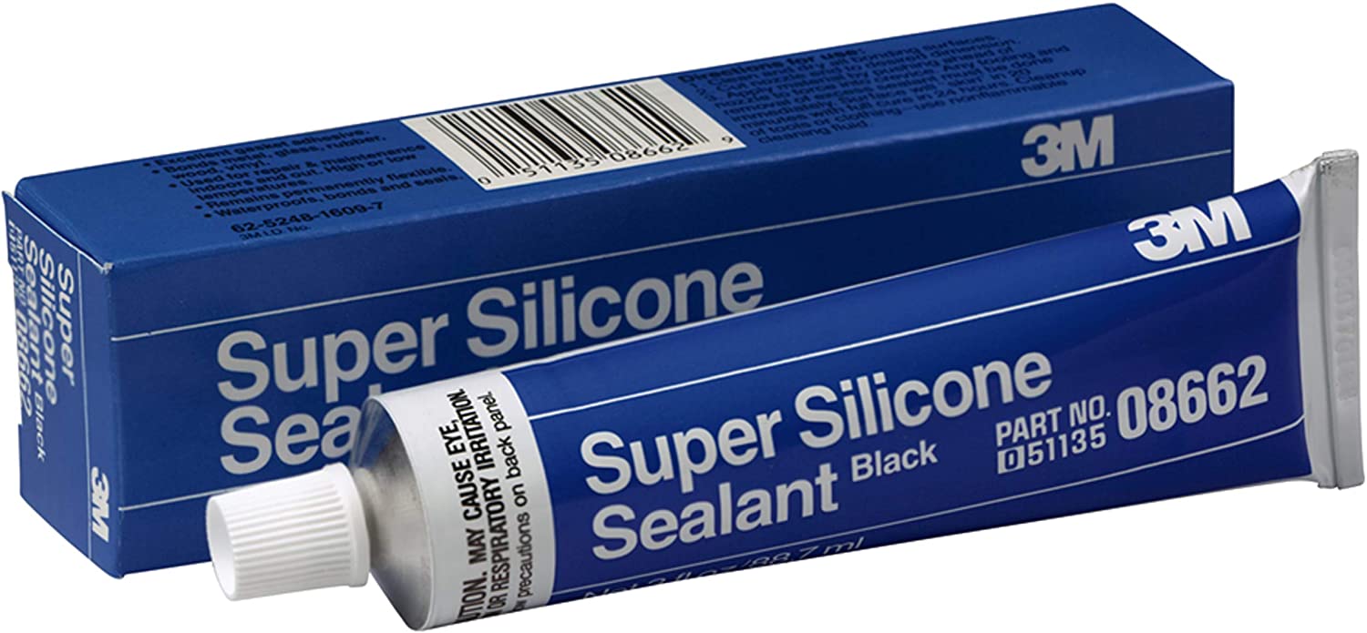 3M Black Super Silicone Seal, 08662, 3 oz tube