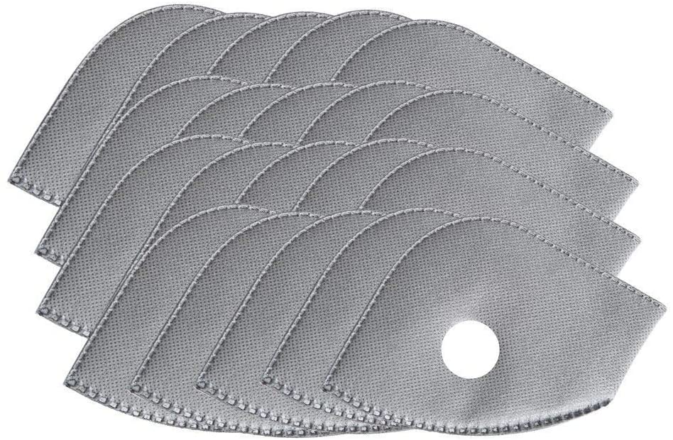 20 Pieces Five-layer Activated Carbon Filters Replaceable Filter Inserts and Exhaust Valves Replacement