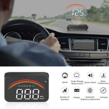 3.5” Upgrade HUD OBD2 GPS Speedometer Odometer Compass Mileage Diagnostic Cleaner Display Altitude Flux Data Clock Alarm Overspeed Temperature Pressure Turbine 2 Systems Compatible for All Vehicles