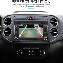 Misayaee Rear View Back Up Reverse Parking Camera in License Plate Lighting Night Version (NTSC) for VW Golf V VI/ MK6 Golf 5/6 Scirocco EOS Lupo/Passat B7CC /Phaeton Beetle/Seat Leon 2