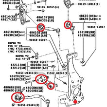 NISTO Front Upper Lower Control Arm Bushing + Ball Joint Compatible With Suitable For 2007-2012 Lexus LS460 RWD 2008-2016 Lexus LS600h