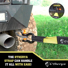 Tow Recovery Strap 3'' x 20' - Recover Your Vehicle Stuck in Mud/Snow - Heavy Duty Winch Snatch Strap - Protective Loops, Water-Resistant - Off Road Truck Accessory - Bonus Storage Bag