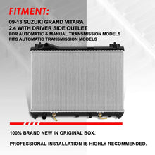 13136 OE Style Aluminum Core Cooling Radiator Replacement for Suzuki Grand Vitara 2.4L AT MT 09-13