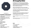 SnapPad Mini Permanently Attached RV Jack Pad for 5.5 inch Round Leveling Feet on Tongue Jacks and Stabilizers (5.5 inch Single)