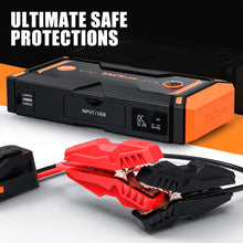 TACKLIFE T8 Pro 800A Peak 18000mAh Water-Resistant Car Jump Starter (up to 7.0L Gas, 5.5L Diesel Engine) with LCD Screen, USB Quick Charge, 12V Auto Battery Booster, Portable Power Pack