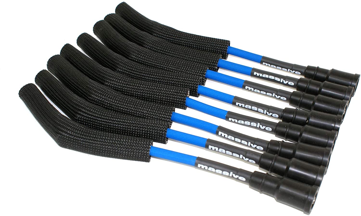Massive MSX90 Ignition Wires Compatible with Ford Godzilla 7.3 Gas Engine F250 F350 Spark Plug cables leads High Performance Low Resistance Racing Made USA