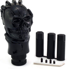 Thruifo Automatic Car Knob Shifter, Devil Skull Wand Head Style Manual Gear Stick Shift Knobs Fit Most MT Vehicles, Black