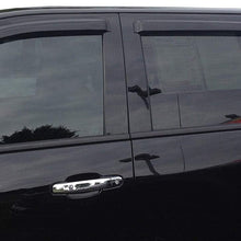 Optimal Co 2019-2020 Smoke Tinted Tape-On Side Window Vent Visor Deflectors Rain Guards for Chevrolet Silverado 1500 & for GMC Sierra 1500 Crew Cab Pickup Truck - 4 Piece Set