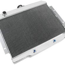 Primecooling 62MM 4 Row Core Aluminum Radiator for 1972-1986 Jeep CJ5, CJ6, CJ7 (GM/Chevy V8 Engine Conver.)