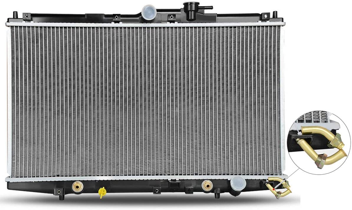 Maxiii Aluminum Radiator Compatible with Honda Accord DX, EX, EX-R 1998-2002, LX/Honda Accord SE 2000-2002, Value Package (Except 2000 Honda Accord Value Package) L4 2.3L with Oil Cooler