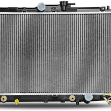 Maxiii Aluminum Radiator Compatible with Honda Accord DX, EX, EX-R 1998-2002, LX/Honda Accord SE 2000-2002, Value Package (Except 2000 Honda Accord Value Package) L4 2.3L with Oil Cooler