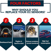 KAX 234-4381 Oxygen Sensor, 234-4381 Downstream 250-24771 Heated O2 Sensor Air Fuel Ratio Sensor 1 Sensor 2 Rear Front Original Equipment Replacement 1Pcs