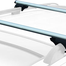 CargoLoc 2-Piece 52" Aluminum Roof Top Cross Bar Set – Fits Maximum 46” Span Across Existing Raised Side Rails with Gap – Features Keyed Locking Mechanism, Silver (52" Cross Bars)